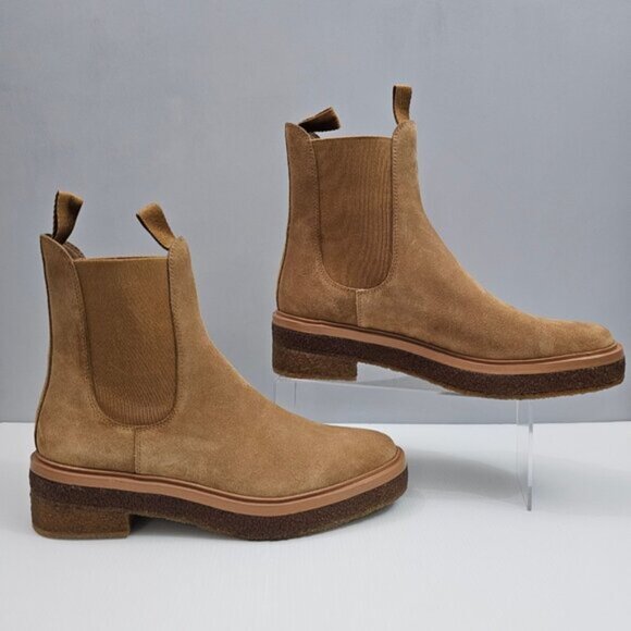 Loeffler Randall Raquel Ankle Boot Womens 11 Brown Suede Pull On Chelsea Fall - Picture 3 of 15